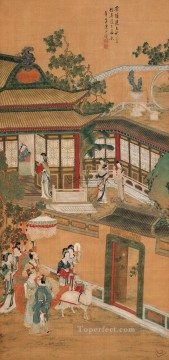 中国 Painting - 呉道子の後の陳紅寿アンティーク中国